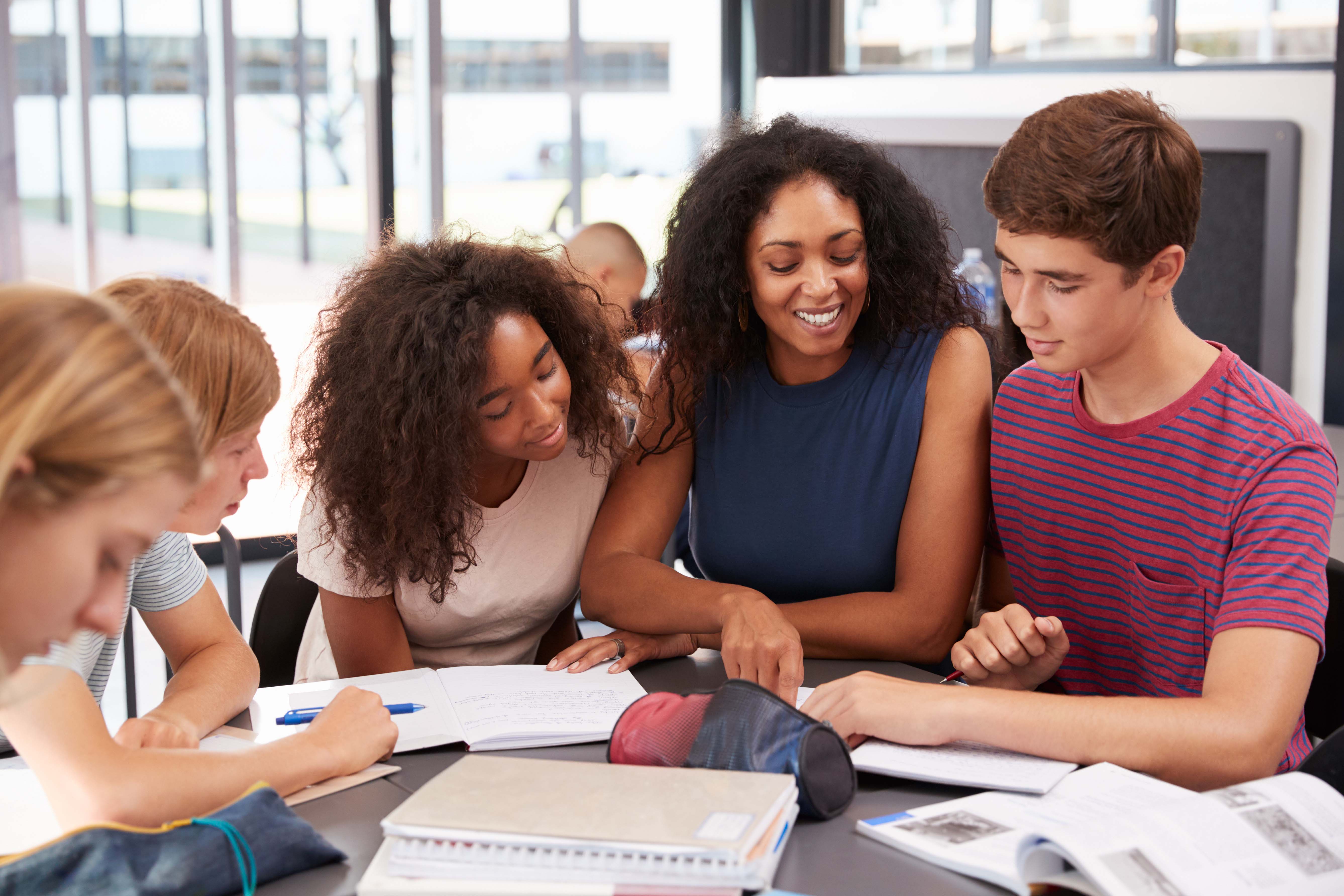 Mentors and students hitting the books