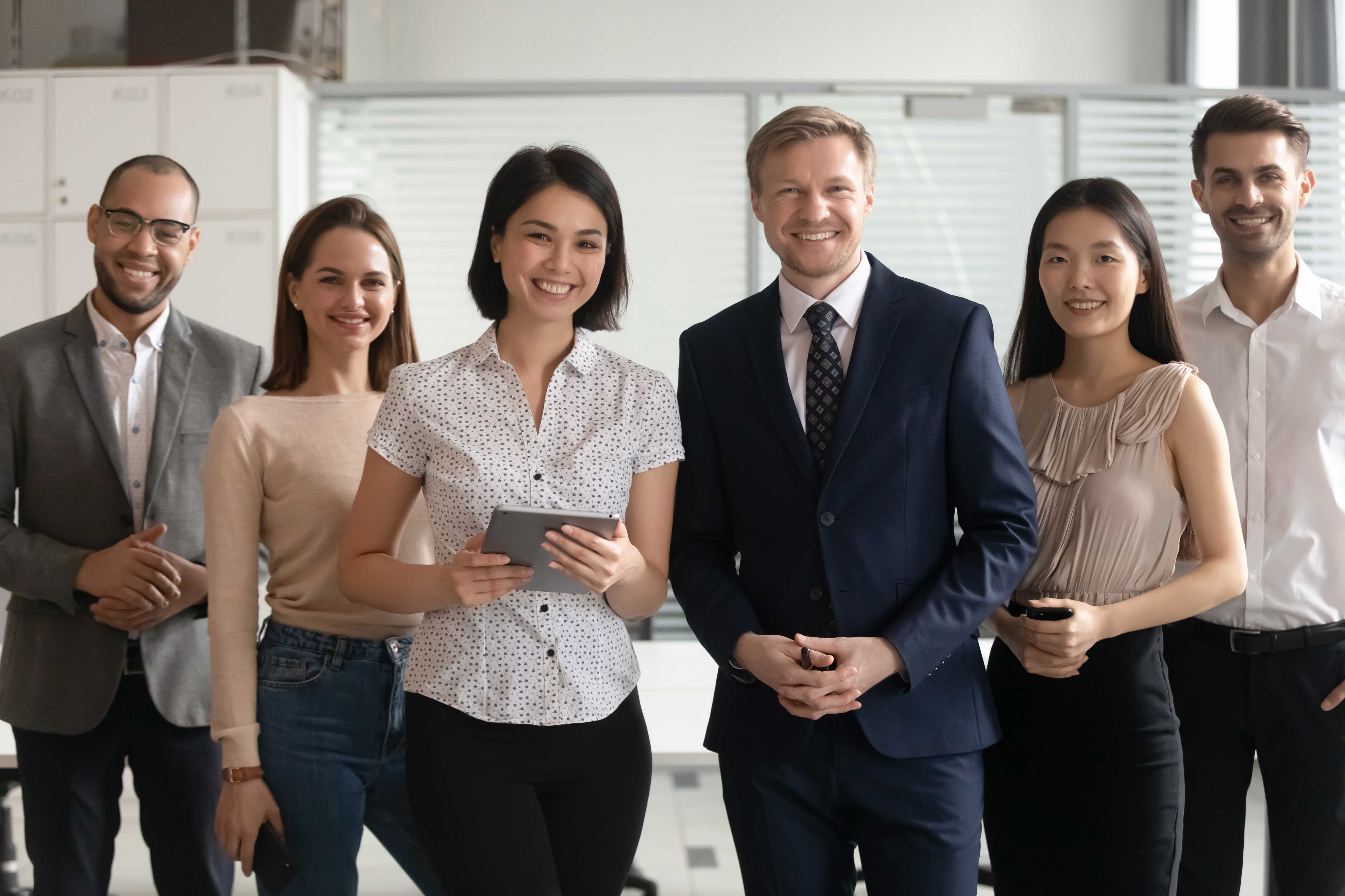 a photo of young professionals ready to mentor