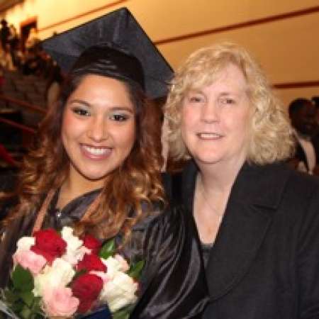 Our third college graduate Vanessa C. from OKWU with Board Member Cindy D.