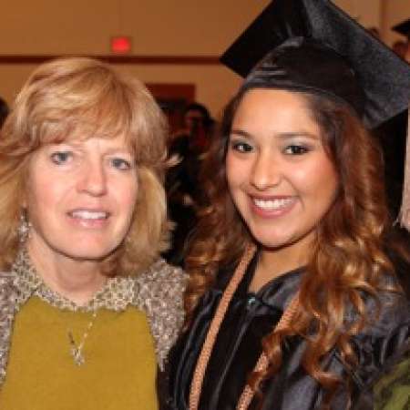 Our third college graduate Vanessa C. from OKWU with Karen Lowe.