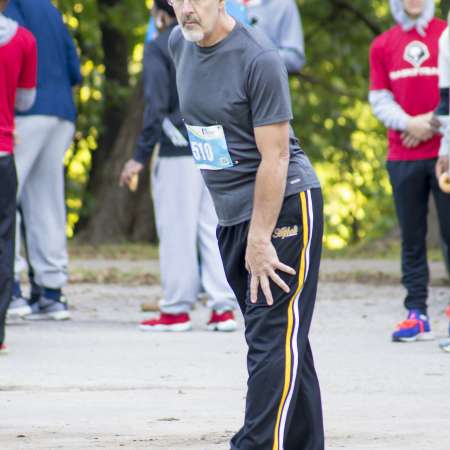 Runners prepare to begin the race.