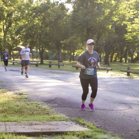 Runners along the course.