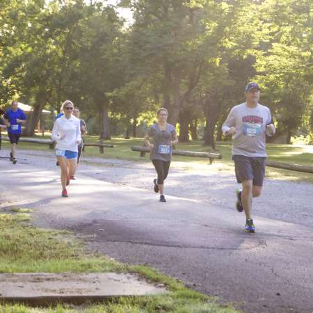Runners along the course.