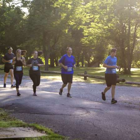 Runners along the course.