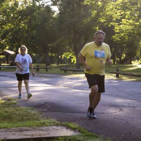 Runners along the course.