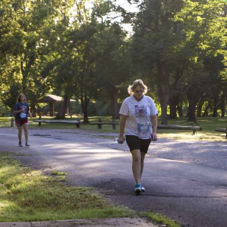 Runners along the course.