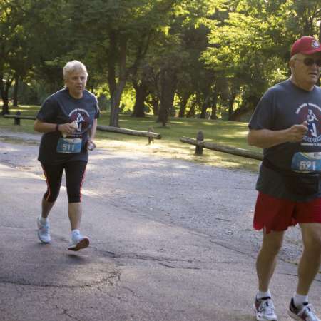 Runners along the course.