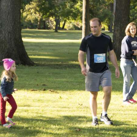 Families relaxing after the race.