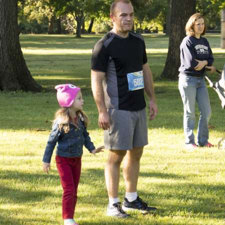 Families relaxing after the race.