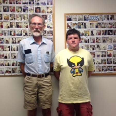 Mentor Gordon S. is matched with student Matthew M. through Big Brothers Big Sisters.