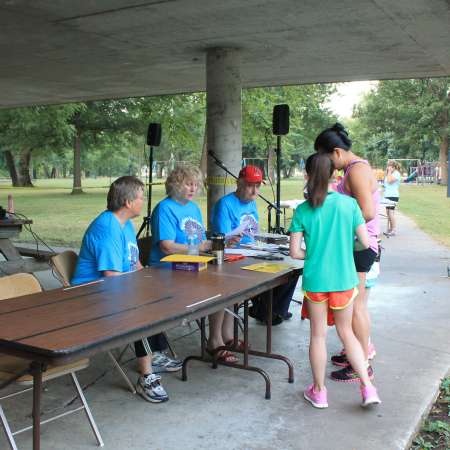 Runners register the day of the run.