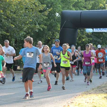 Runners start the 5K.