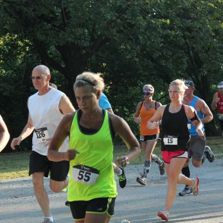 Runners along the course.