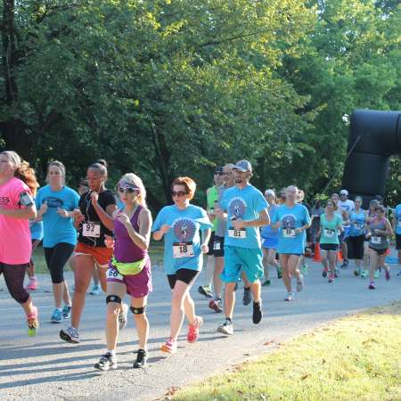 Runners as they go through the course.