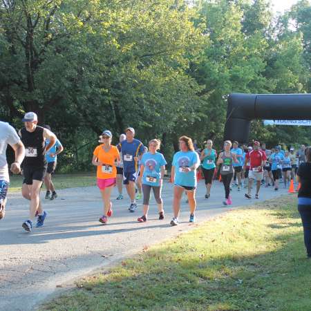 Runners as they go through the course.