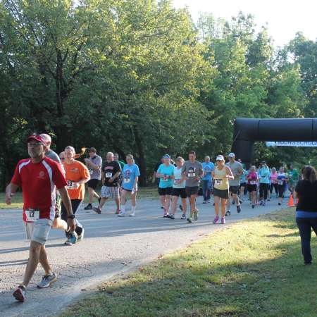 Runners as they go through the course.