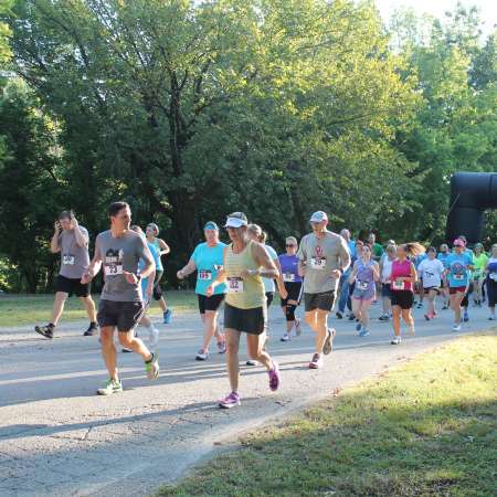 Runners as they go through the course.