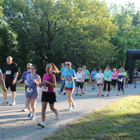 Runners as they go through the course.