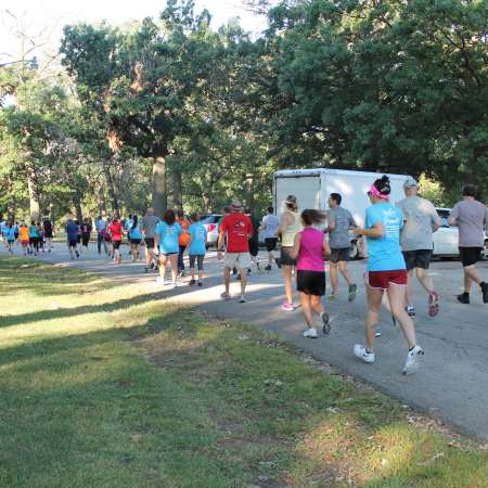 Runners as they go through the course.