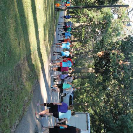 Runners as they go through the course.