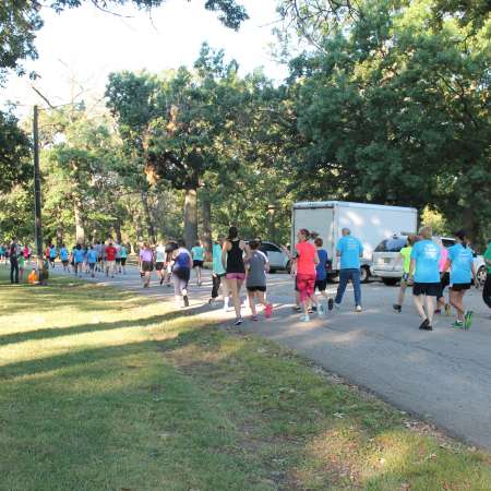 Runners as they go through the course.