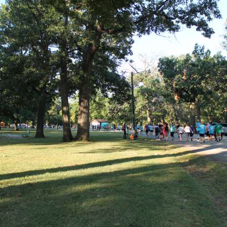 Runners as they go through the course.