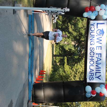 Runners cross the finish line.