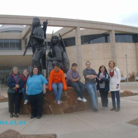 Group photo from trip during spring break.