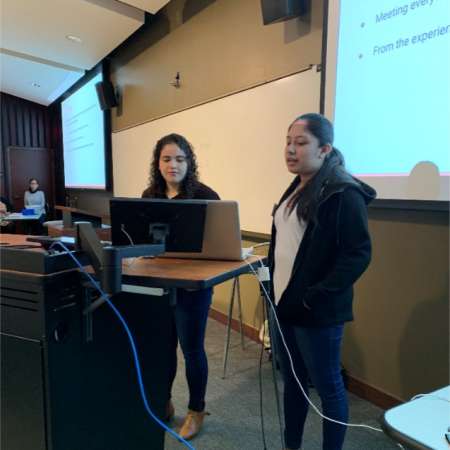 Abril and Guadalupe discuss their time at RYLA camp.