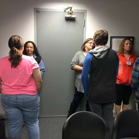 Students learn about teambuilding and communication by asking open ended questions of a new person.