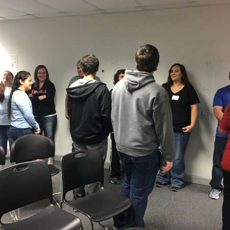 Students learn about teambuilding and communication by asking open ended questions of a new person.