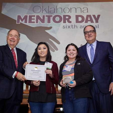 Mentor of the Year Julie and her mentee Marisol at Oklahoma Mentor Day.