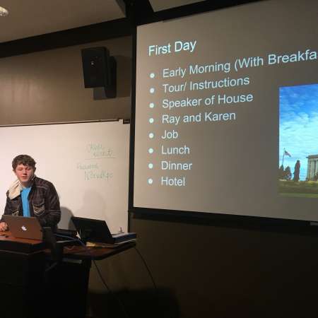 Landry presents on his experience paging at the Capitol.