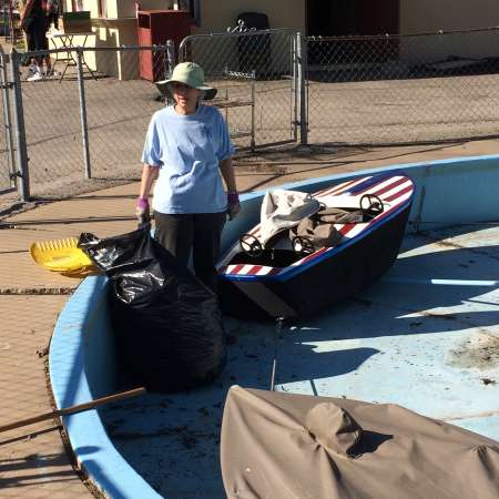 Cleaning out the Boat Ride in Preparation for opening.