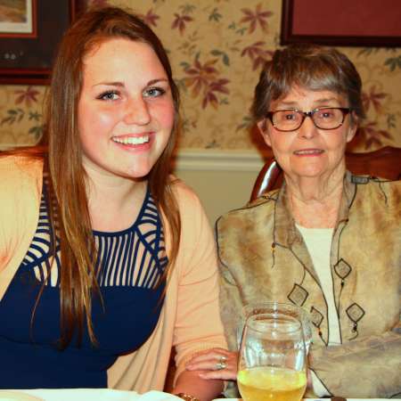 Katy and her mentor Joan at the Senior Luncheon.