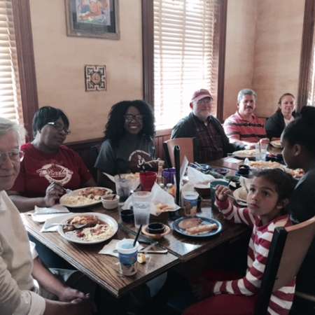 Group at Mexico Joe's for lunch after OSU Tour.