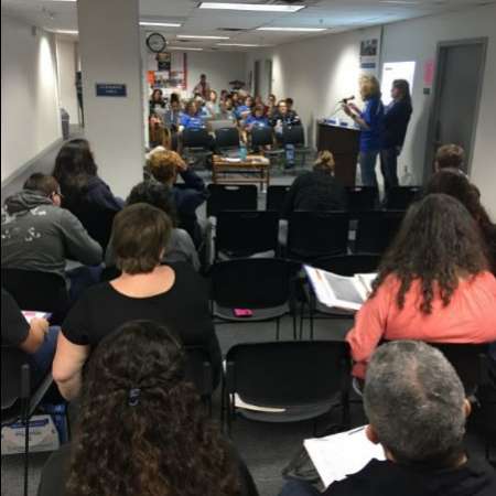 LFYS Program group seated at the Quarterly Meeting.