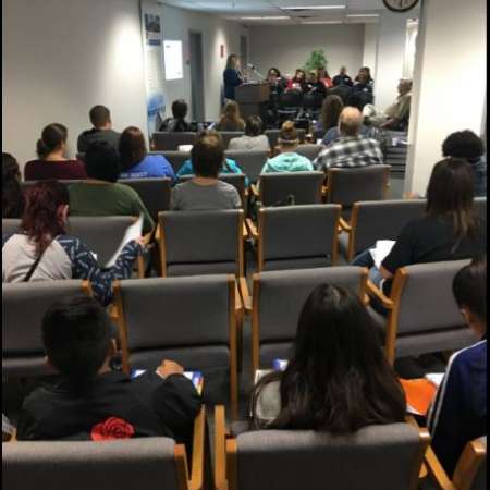 LFYS Program group seated at the Quarterly Meeting.